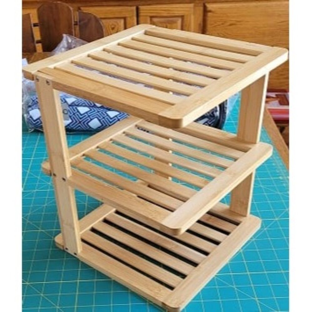 New Bamboo Corner Shelf - 3 Tier 10 x 10 inch and 11.5 inches high. Kitchen